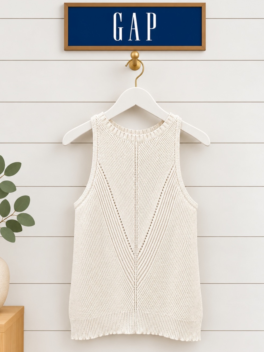GAP - Off White Knit Sleeveless Top (S)
